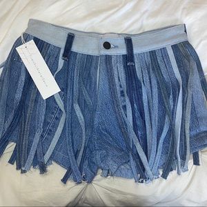 Indigo Fringe Shorts